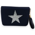 Portefeuille bleu marine étoile