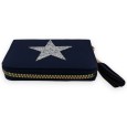 Portefeuille bleu marine étoile
