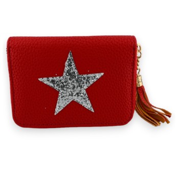 Portefeuille rouge étoile