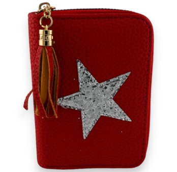 Portefeuille rouge étoile