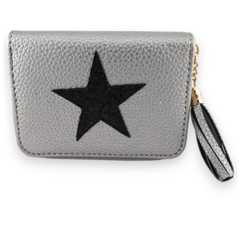Portefeuille argent étoile