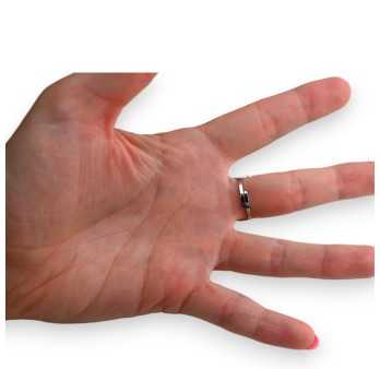 Bague acier cœur