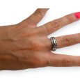 Bague 3 anneaux entrelacés cœur