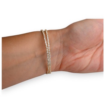 Bracelet acier doré multi rang