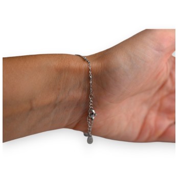 Bracelet menotte étoile argenté