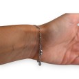 Bracelet menotte étoile argenté