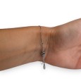 Bracelet acier 3 petits cœurs argentés