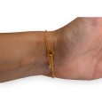 Bracelet acier doré menotte strass