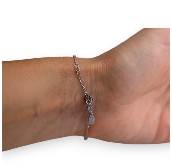 Bracelet acier argenté menotte