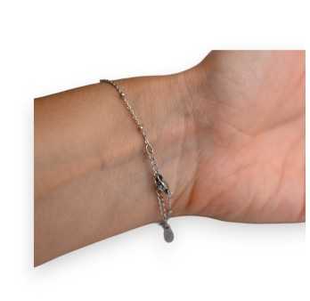 Bracelet acier argenté visage