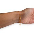 Bracelet acier doré soleil brillant