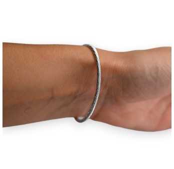 Bracelet argenté double étoile
