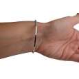 Bracelet argenté rigide flèche d'amour