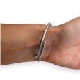 Bracelet charms rigide rouge et argenté arbre de vie