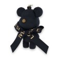 Porte-clés doudou noir et or chic