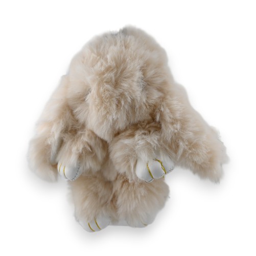 Porte clés lapin beige doux