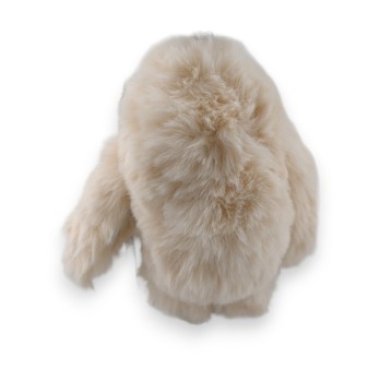 Porte clés lapin beige doux