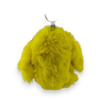 Porte clés lapin doux moutarde