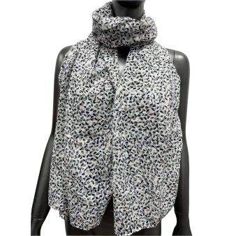 Foulard noir tâches à détails dorés argentés