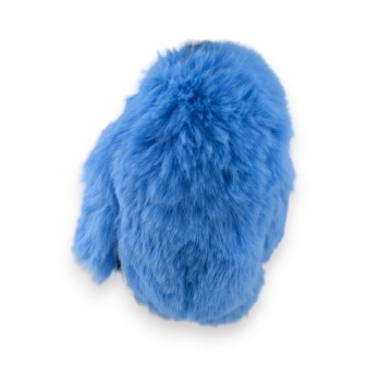 Porte clés lapin doux bleu