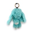 Porte clés lapin doux turquoise