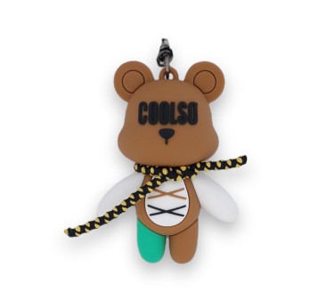 Porte-clés lapin marron vert COOLSO