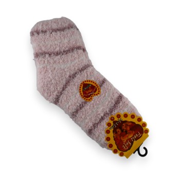Chaussette confort pilou rose pale