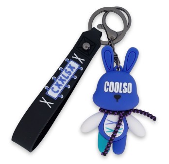 Porte-clés lapin bleu COOLSO