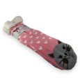 Chaussette chausson pilou chat gris