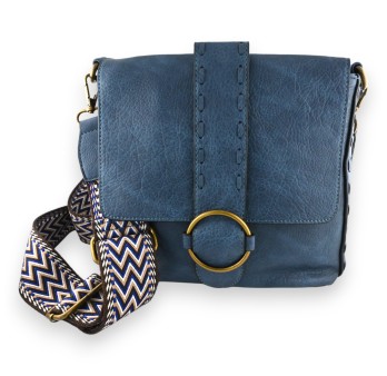 Sac bandoulière bleu jeans