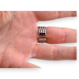 Bague acier argentée soleil