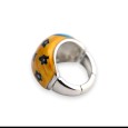 Bague fantaisie argentée peinture