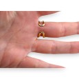 Bague acier doré forme géométrique