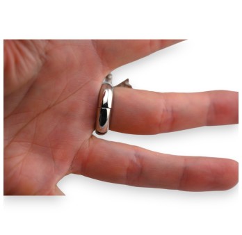 Bague fantaisie argentée petit fille en strass