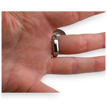 Bague fantaisie argentée strass et pierres noires