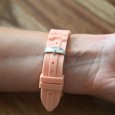 Montre femme silicone et strass ERNEST saumon