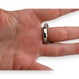 Bague fantaisie ronde argentée strass