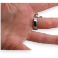 Bague fantaisie argenté fleur noire