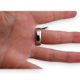 Bague fantaisie design nacre blanc
