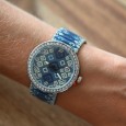 Montre femme élastique tons bleu Ernest E64001-006