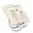 Boucle d'oreille acier argenté créole ovale