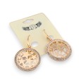 Boucle d'oreille fantaisie dorée rond étoile