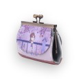 Porte-monnaie tons violet à fermoirs métal Sweet & Candy