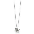 Collier fantaisie chaton strass argenté