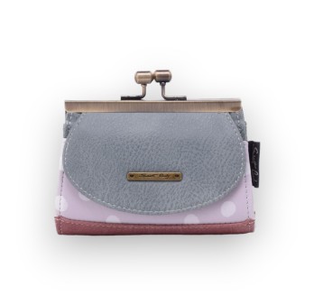 Porte-monnaie à fermoirs métal ton rose Sweet & Candy