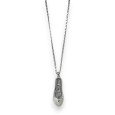 Collier long argenté ballerine danseuse
