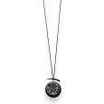 Collier fantaisie argenté 3 ronds superposés léopard