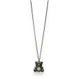 Collier fantaisie métal vieilli nounours montre