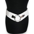 Ceinture synthétique élastique accordéon blanc