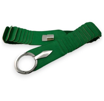Ceinture synthétique élastique accordéon Vert Brésil